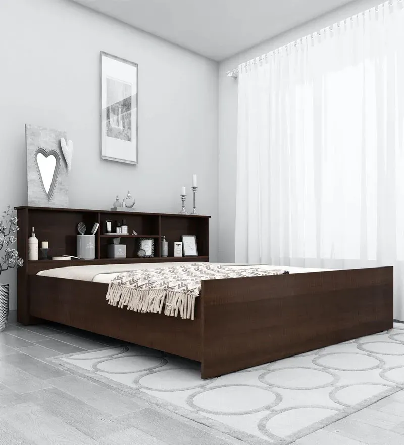 Aaric King Size Bed in Dark elm Finish.webp
