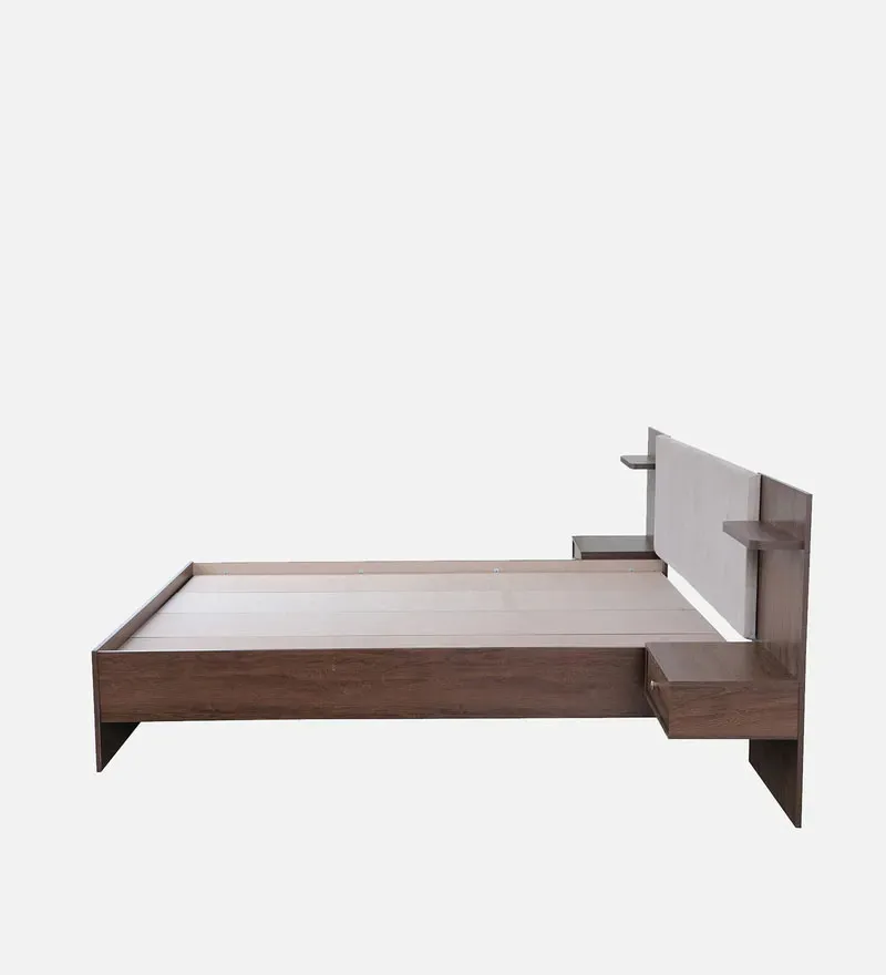 Adan King Size Bed In Brown Colour with 2 Bedside Shelves.jpg4.webp