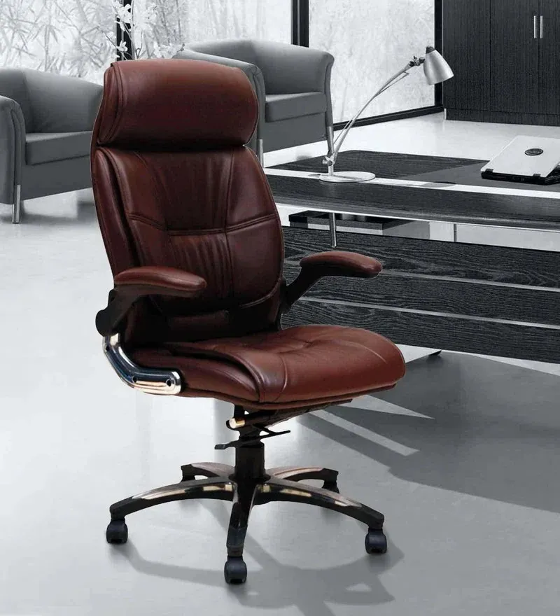 Adiko System Executive Chair in Dark Brown Colour.webp