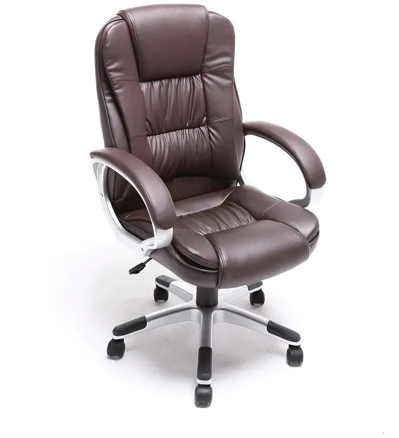 Adiko System Smart Leatherette High Back Executive Chair in Brown Colour.jpg5.webp
