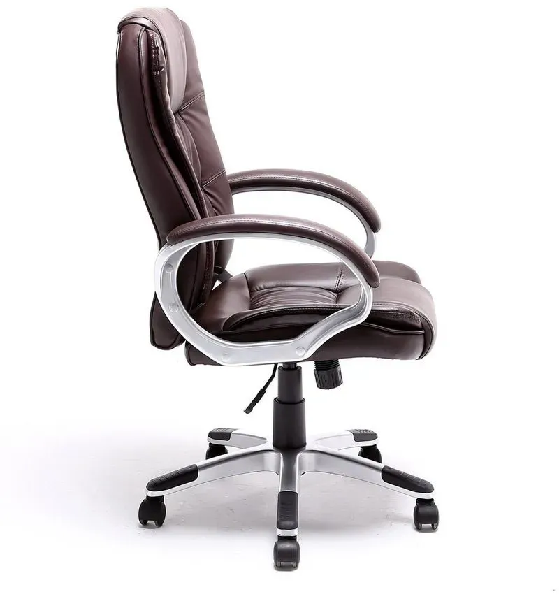 Adiko System Smart Leatherette High Back Executive Chair in Brown Colour.jpg6.webp