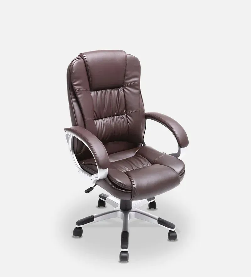 Adiko System Smart Leatherette High Back Executive Chair in Brown Colour.jpg9.webp