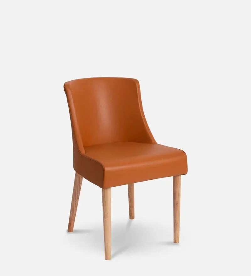 Adonis Leatherette Dining Chair In Orange Colour.jpg1.webp