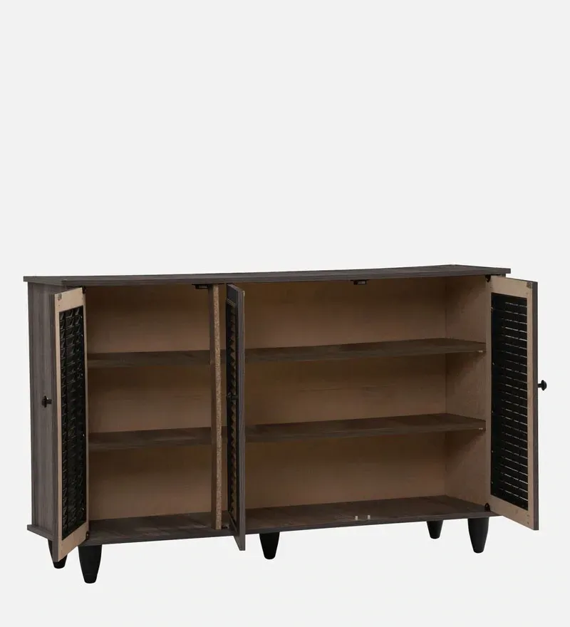 Almo 3 Door Shoe Cabinet in Fleton Oak Finish.jpg7.webp