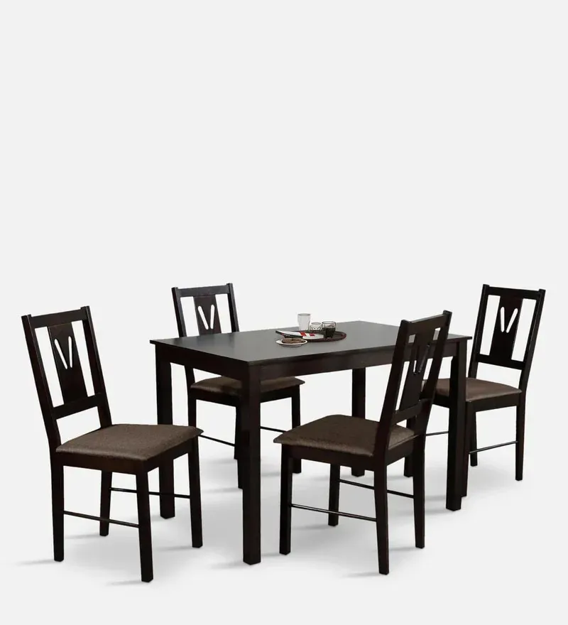 Angelia 4 Seater Dining Set in Wenge Finish.webp
