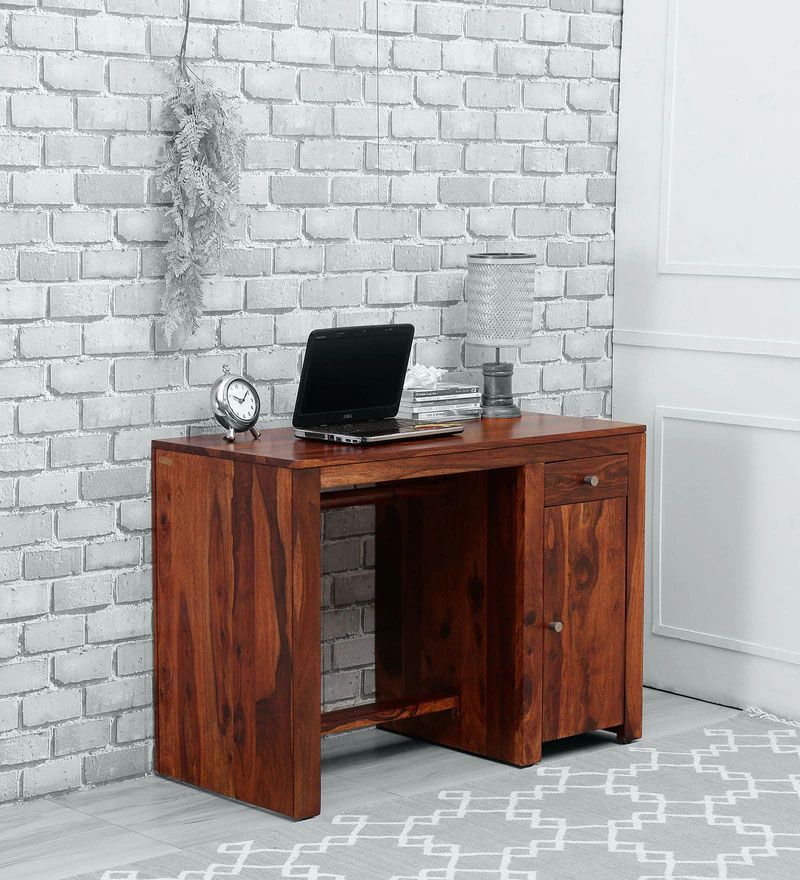 Arno Solid Wood Writing Table In Honey Oak Finish.jpg