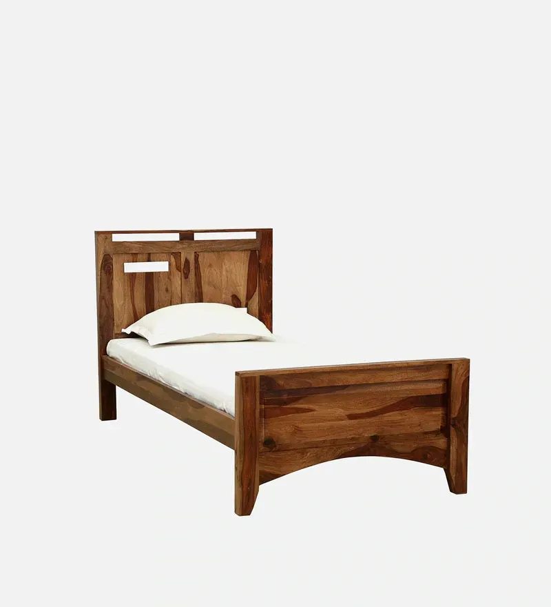 Biscay Sheesham Wood Single Bed In Rustic Teak Finish.jpg2.webp