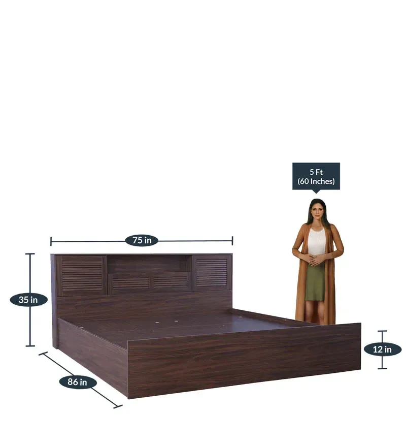 Bolton King Size Bed in Walnut Finish with Hydraulic Storage.jpg2.webp