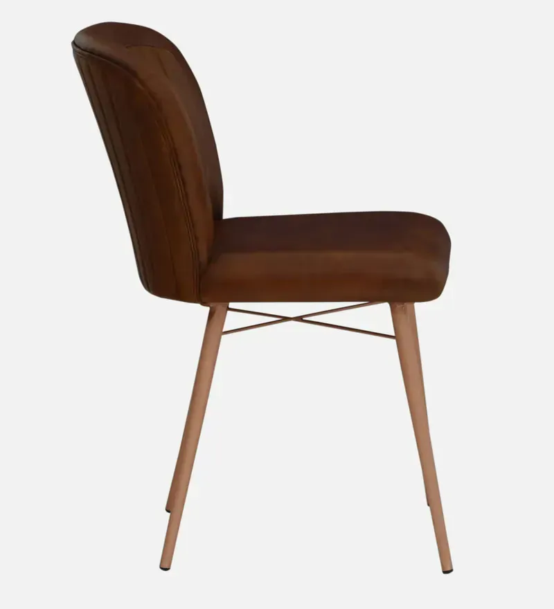 Borba Leather Dining Chair In Antique Copper Matte Finish.jpg4.webp
