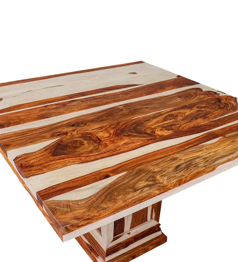 Callisto Sheesham Wood 4 Seater Dining Set in Vintage White & Teak Finish.jpg13.webp