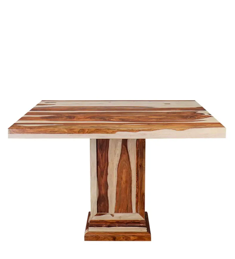 Callisto Sheesham Wood 4 Seater Dining Set in Vintage White & Teak Finish.jpg6.webp