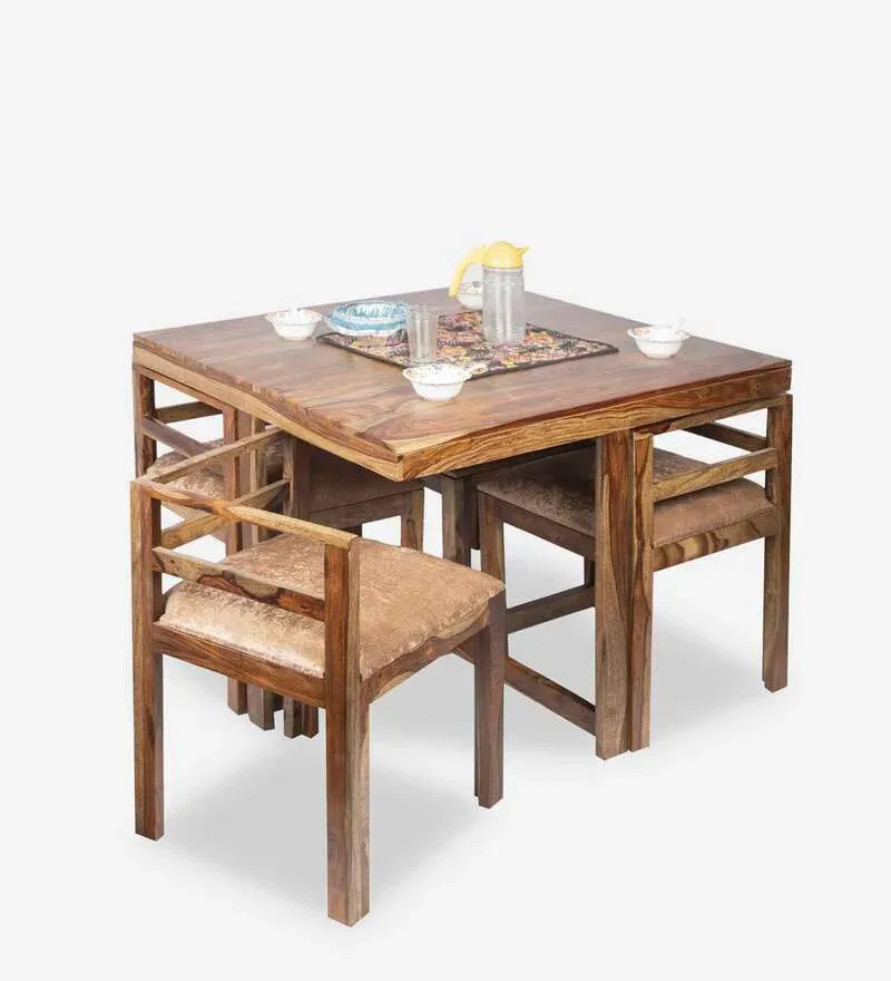 Capucine Sheesham Wood 4 Seater Dining Set in Teak Finish.jpg8.webp
