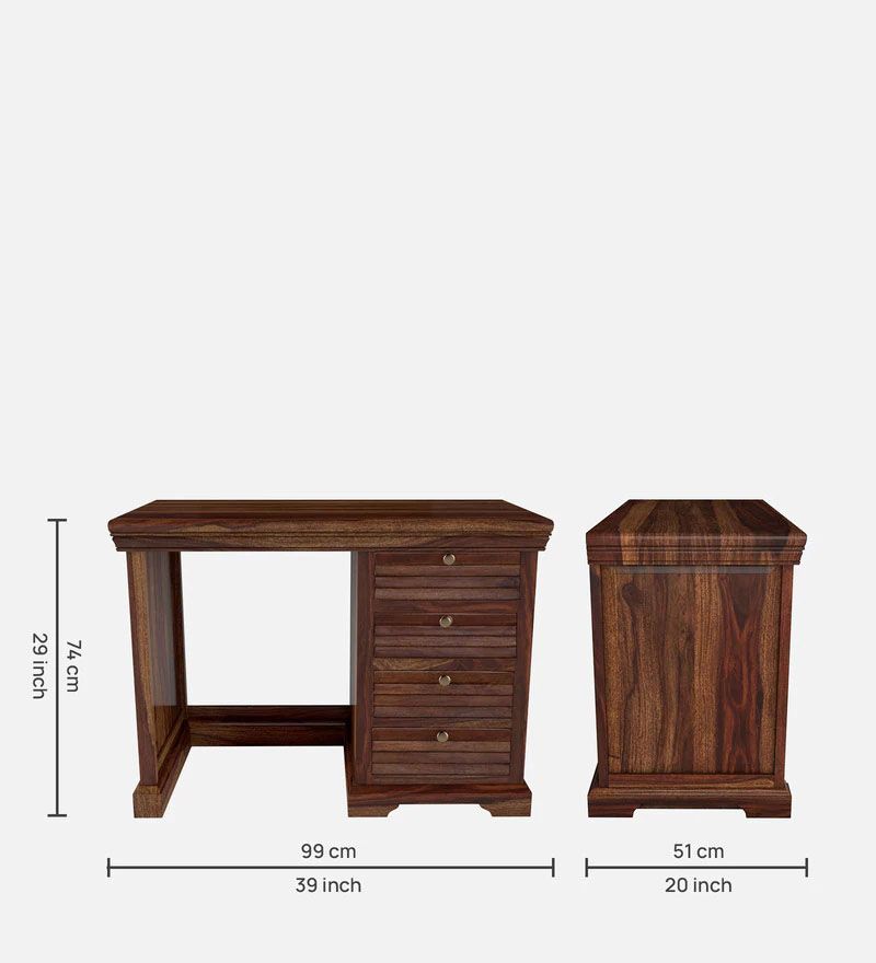 Carleson Solid Wood Writing Table In Provincial Teak Finish1.jpg