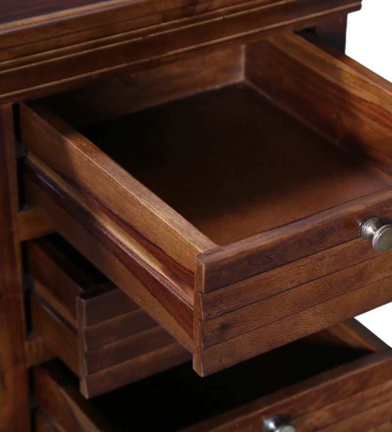 Carleson Solid Wood Writing Table In Provincial Teak Finish8.jpg