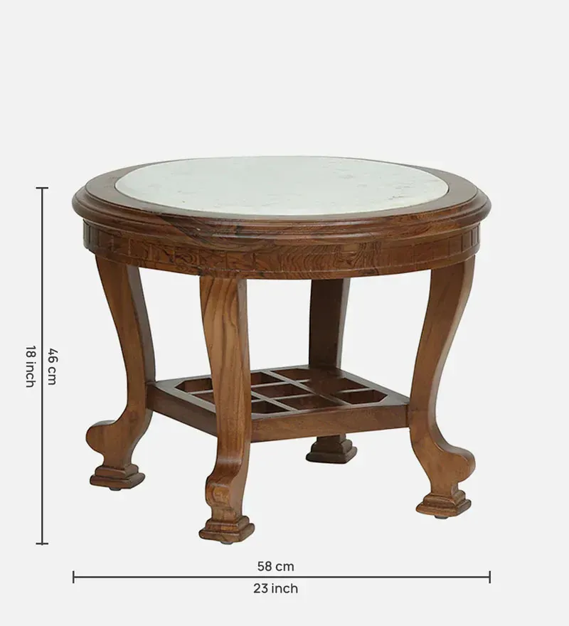 Carthew Solid Wood Coffee Table In Rustic Teak Finish With Marble Top.jpg1.webp