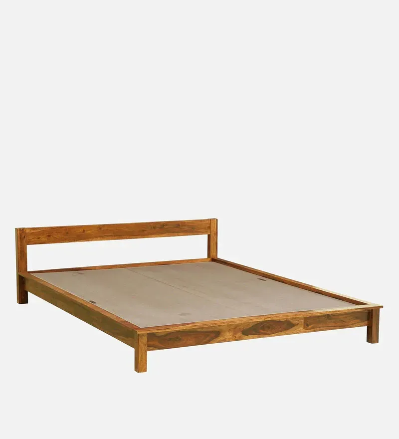 Cedro Sheesham Wood King Size Bed In Rustic Teak Finish.jpg6.webp