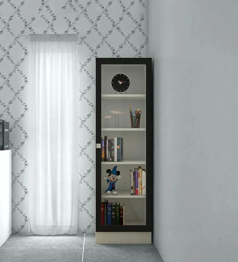 Celestia Book Case in Carbon Black Finish.webp