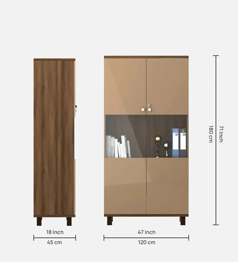 Chief Book Case in Walnut Bronze and Cappuccino Finish.jpg1.webp