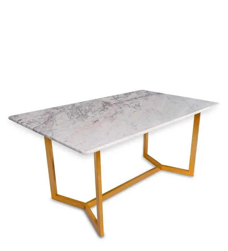 Classic Mylo Metal 6 Seater Dining Set in Glossy Gold Finish with Bench.jpg8.webp