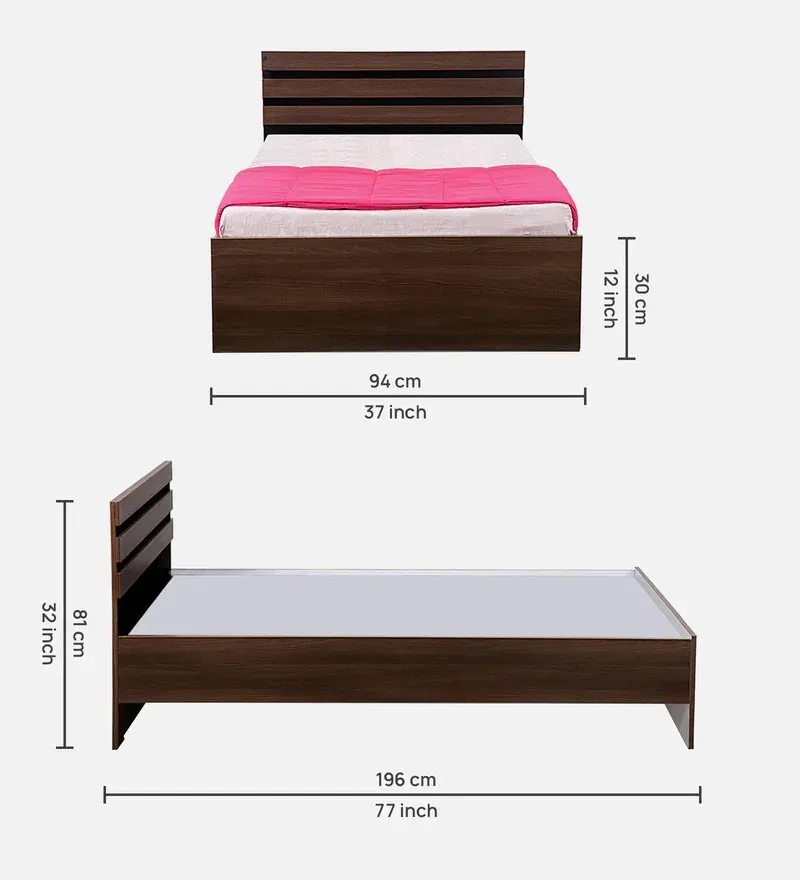 Cocoa Single Bed in Black & Acacia Dark Matt Finish.jpg1.webp