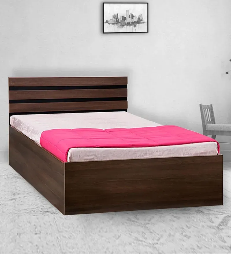 Cocoa Single Bed in Black & Dark Acacia Matte Finish with Box Storage.jpg7.webp