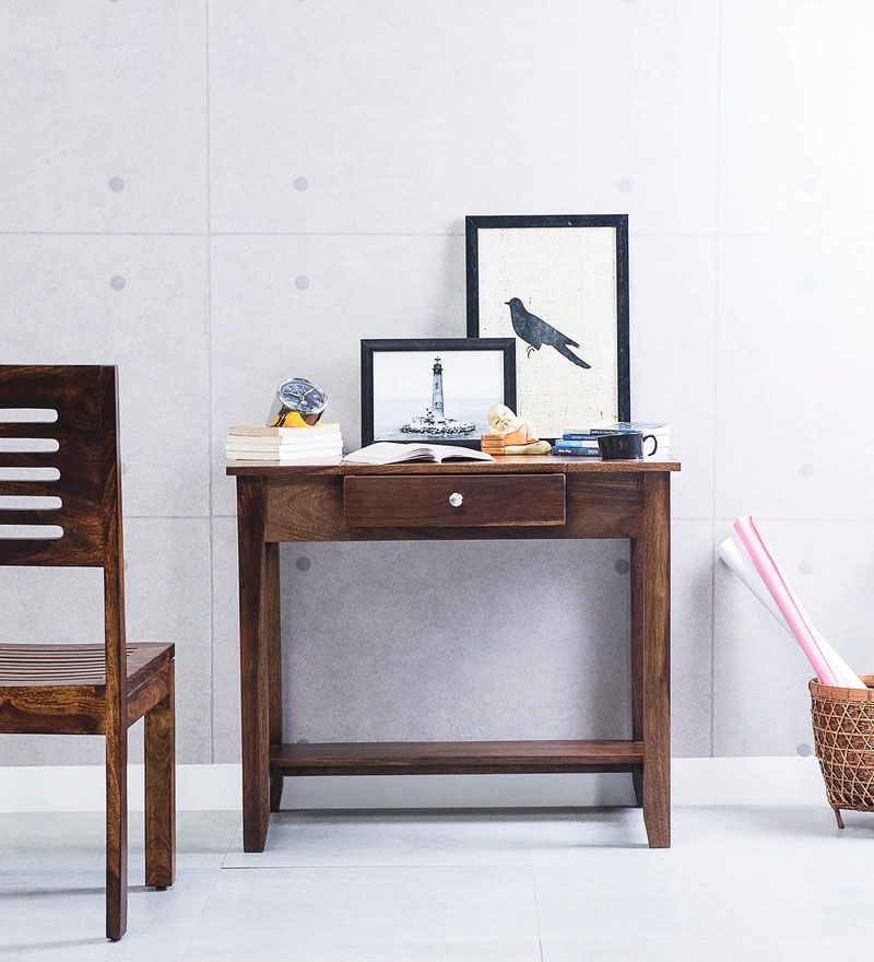 Connell Solid Wood Study Table In Provincial Teak Finish12.jpg