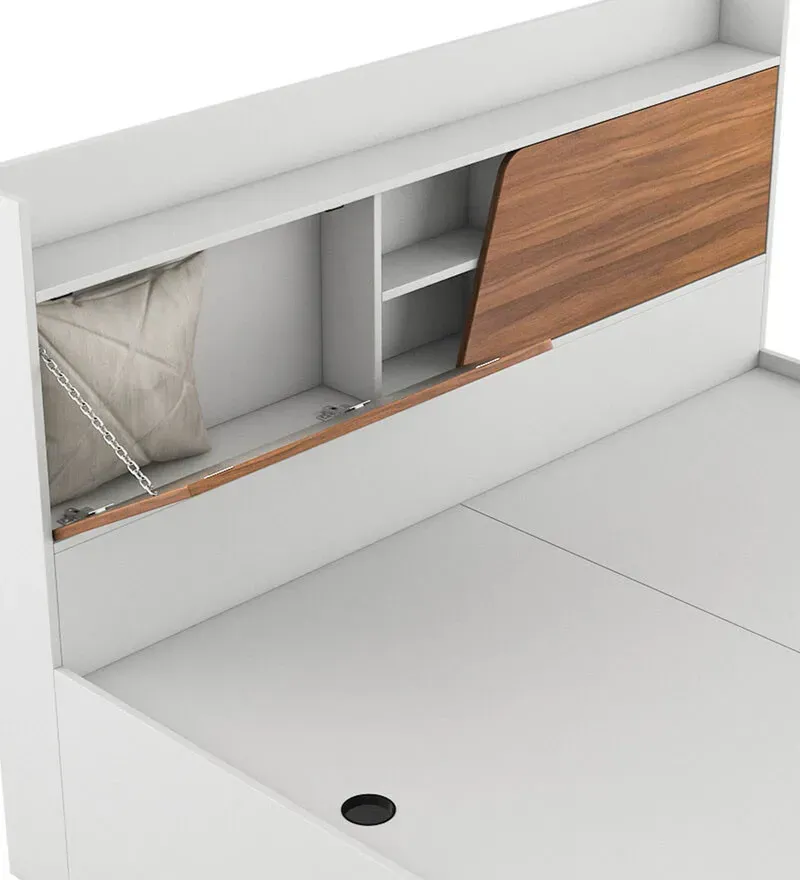 Crown King Size Bed in Frosty White Finish with Box Storage.jpg7.webp