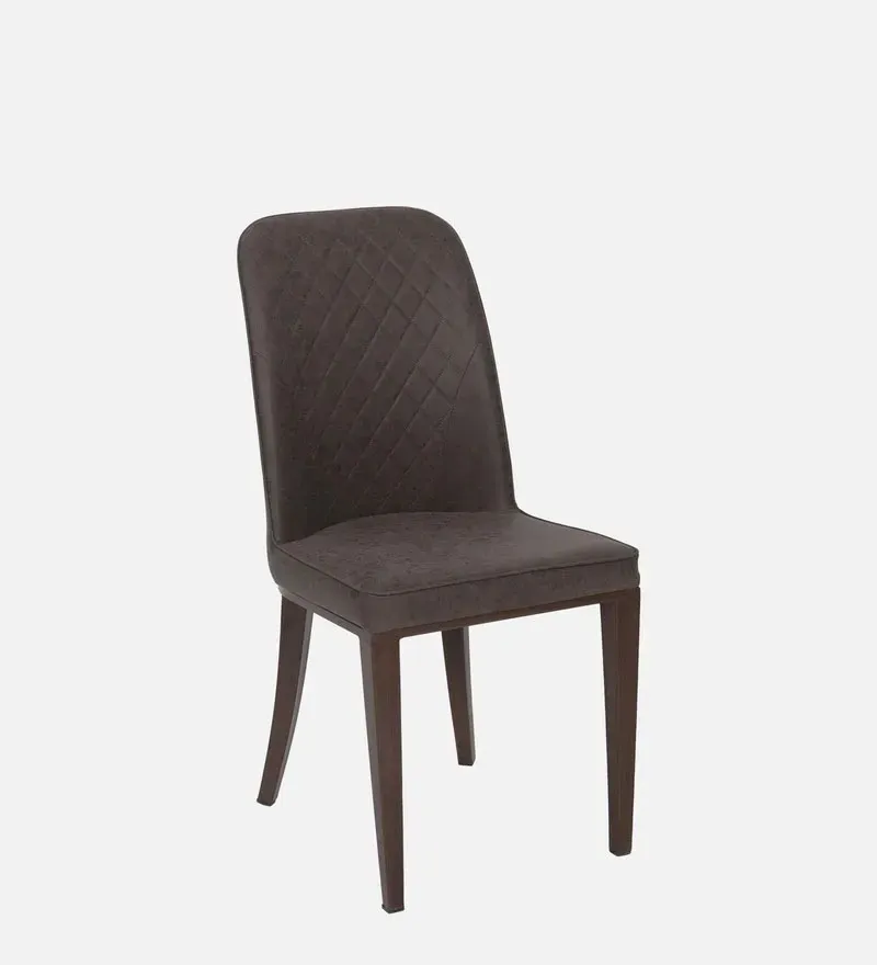 Cucina Leatherette Dining Chair In Dark Brown Colour.jpg2.webp