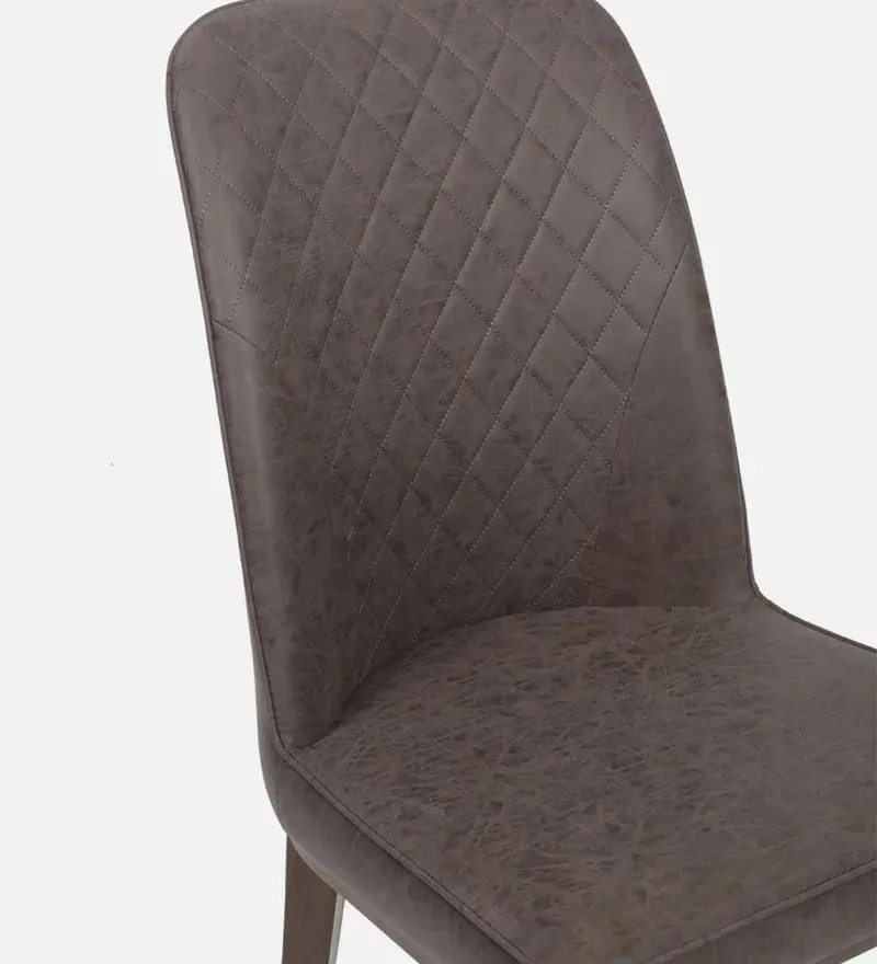 Cucina Leatherette Dining Chair In Dark Brown Colour.jpg6.webp