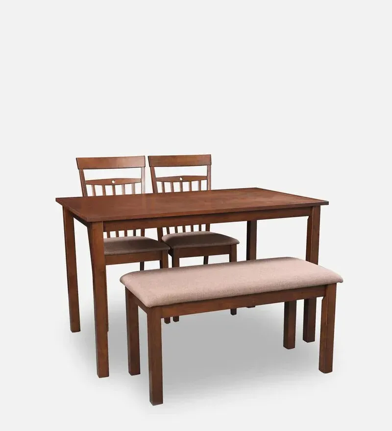 Daisy Solid Wood 4 Seater Dining Set in Wenge Finish with Bench.jpg1.webp