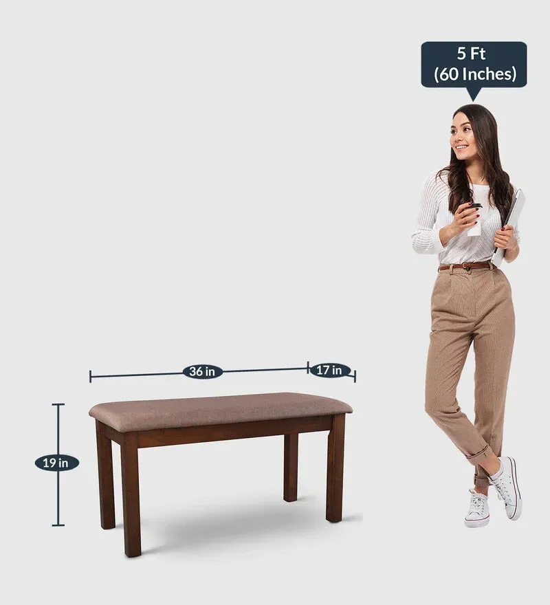 Daisy Solid Wood 4 Seater Dining Set in Wenge Finish with Bench.jpg4.webp