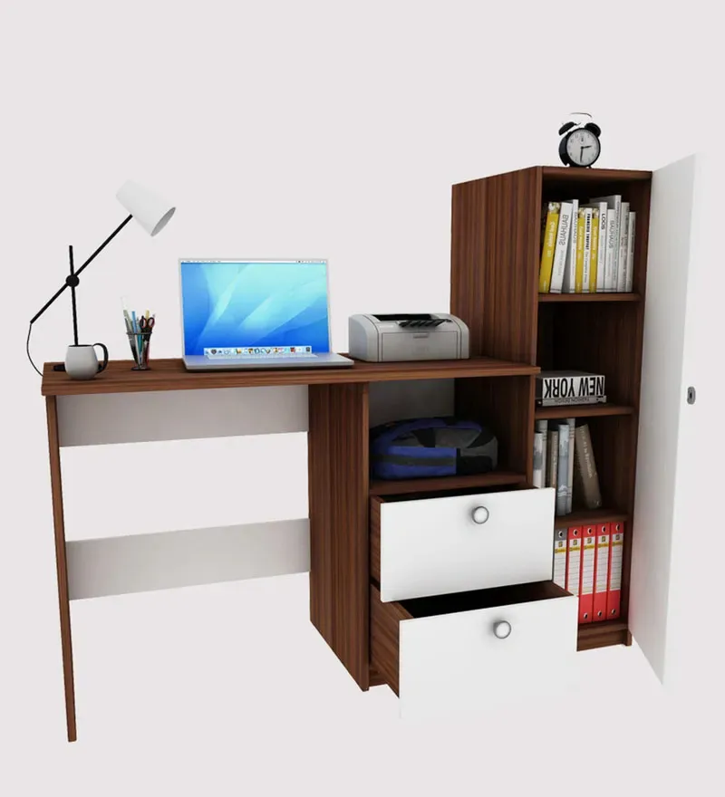 Derrick Hutch Desk in Walnut & Frosty White Finish.jpg4.webp