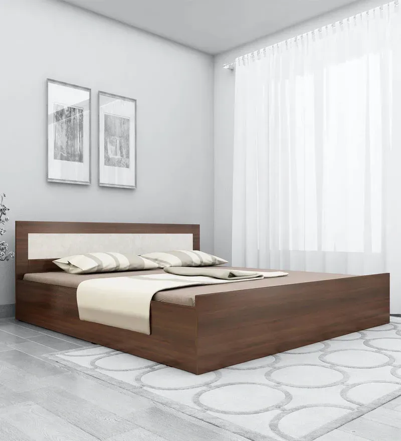 Dylan King Size Bed in Walnut & Dream White Finish with Box Storage.webp