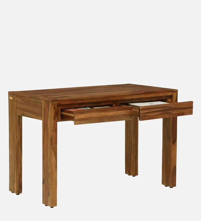 Egypt Solid Wood Study Table with Drawers in Rustic Teak Finish4.jpg