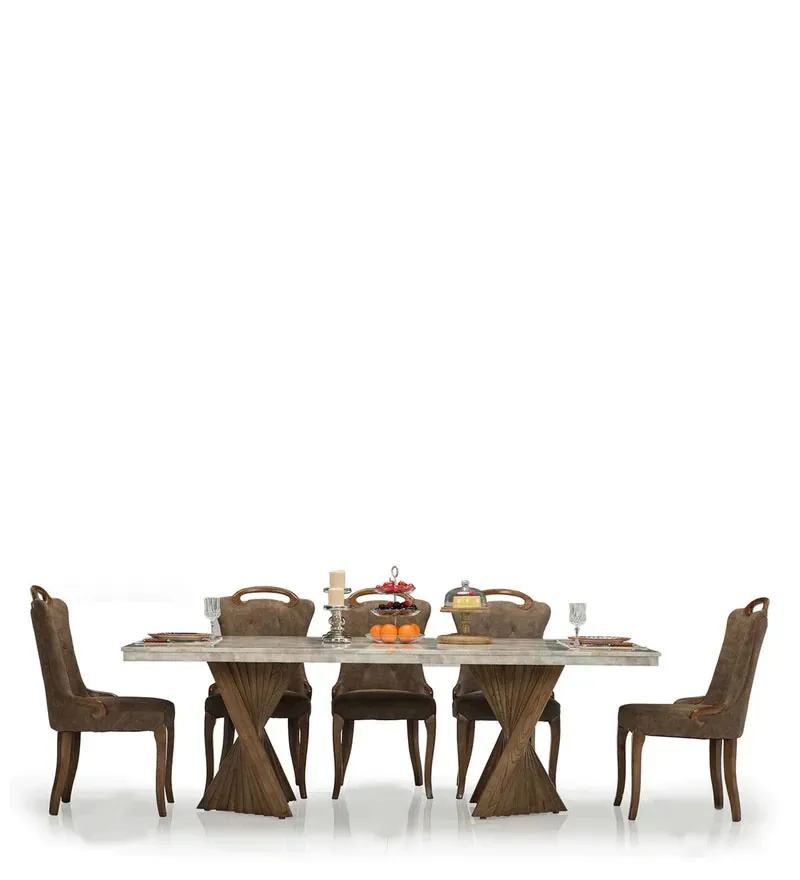 Elanor 8 Seater Marble Top Dining Set in Brown Colour.jpg5.webp