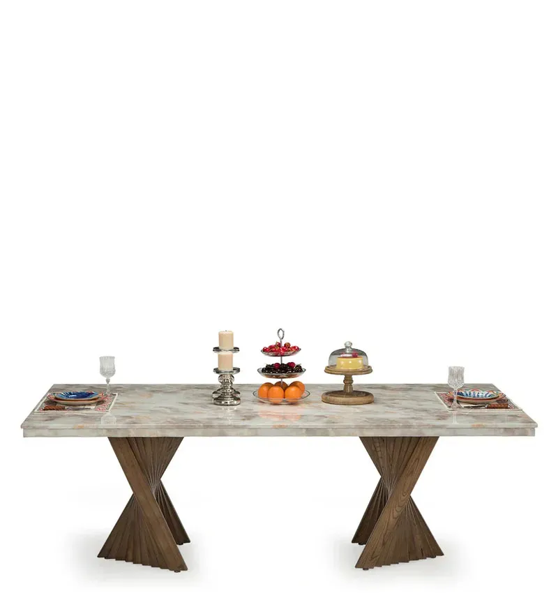 Elanor 8 Seater Marble Top Dining Set in Brown Colour.jpg8.webp