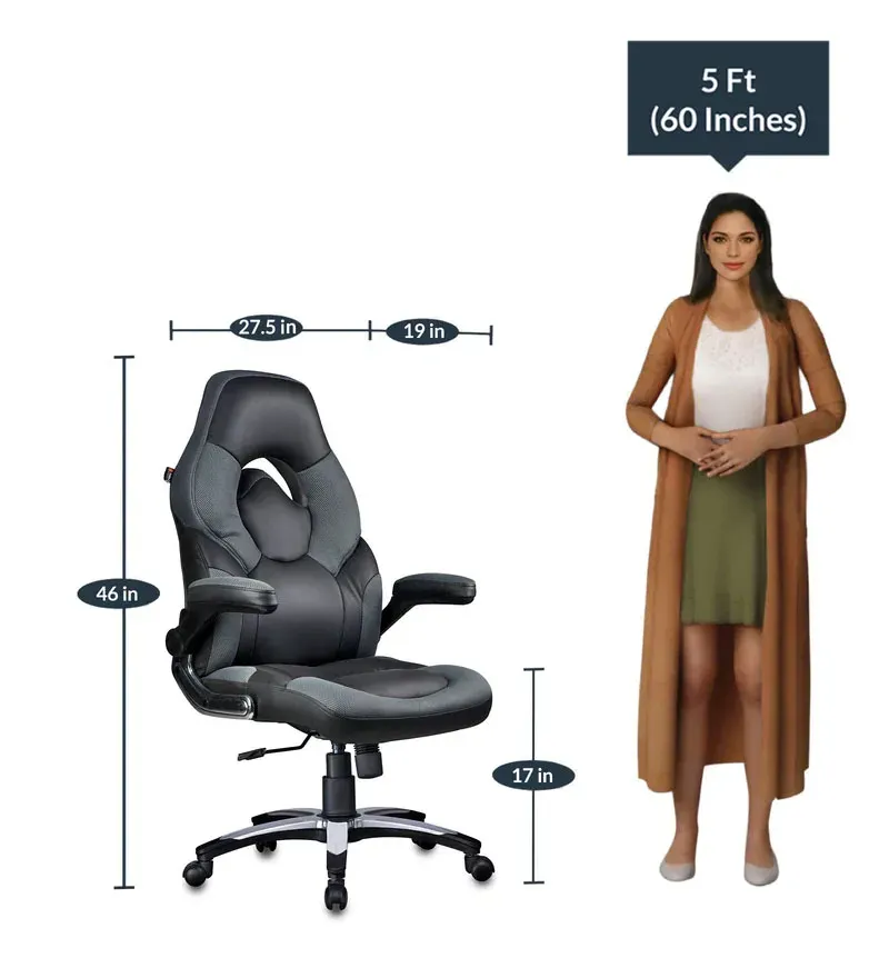 Elegant Designer Gaming chair in grey.jpg2.webp