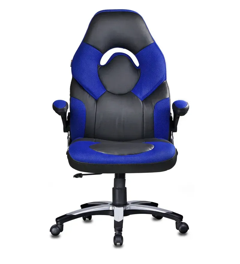 Elegant Leatherette Gaming Chair in Blue Colour.jpg4.webp