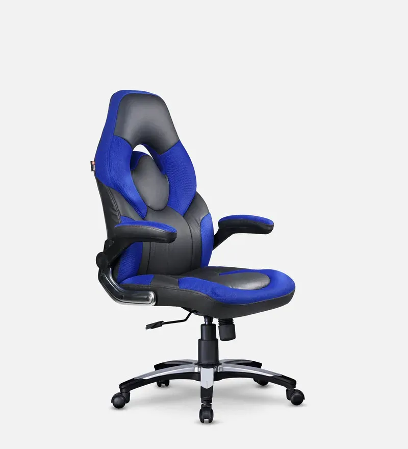 Elegant Leatherette Gaming Chair in Blue Colour.jpg8.webp