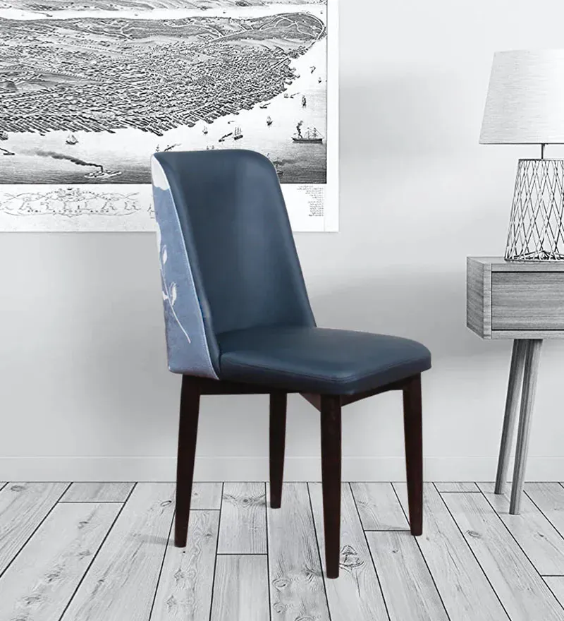 Emil Fabric Dining Chair In Blue Colour.webp