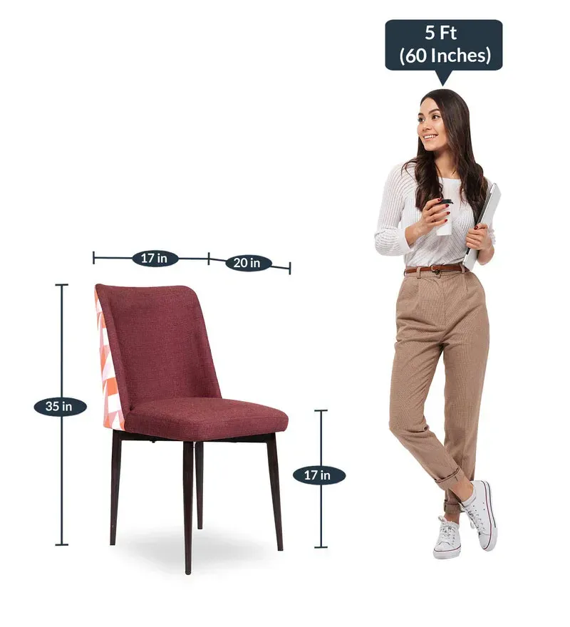 Emil Fabric Dining Chair In Maroon Colour.jpg2.webp