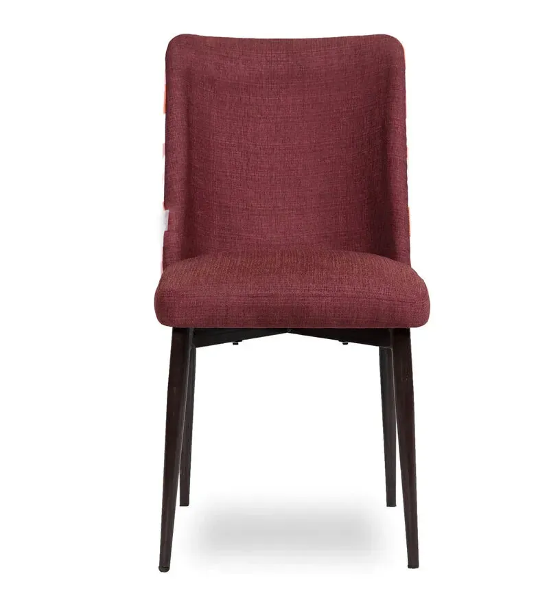 Emil Fabric Dining Chair In Maroon Colour.jpg3.webp