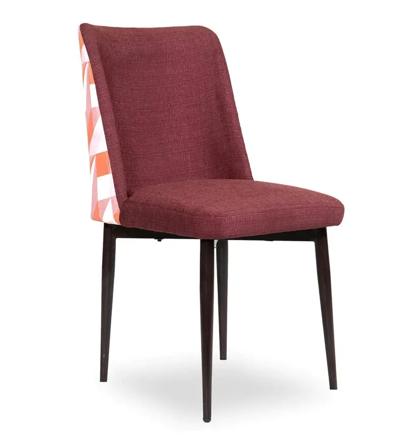 Emil Fabric Dining Chair In Maroon Colour.jpg4.webp