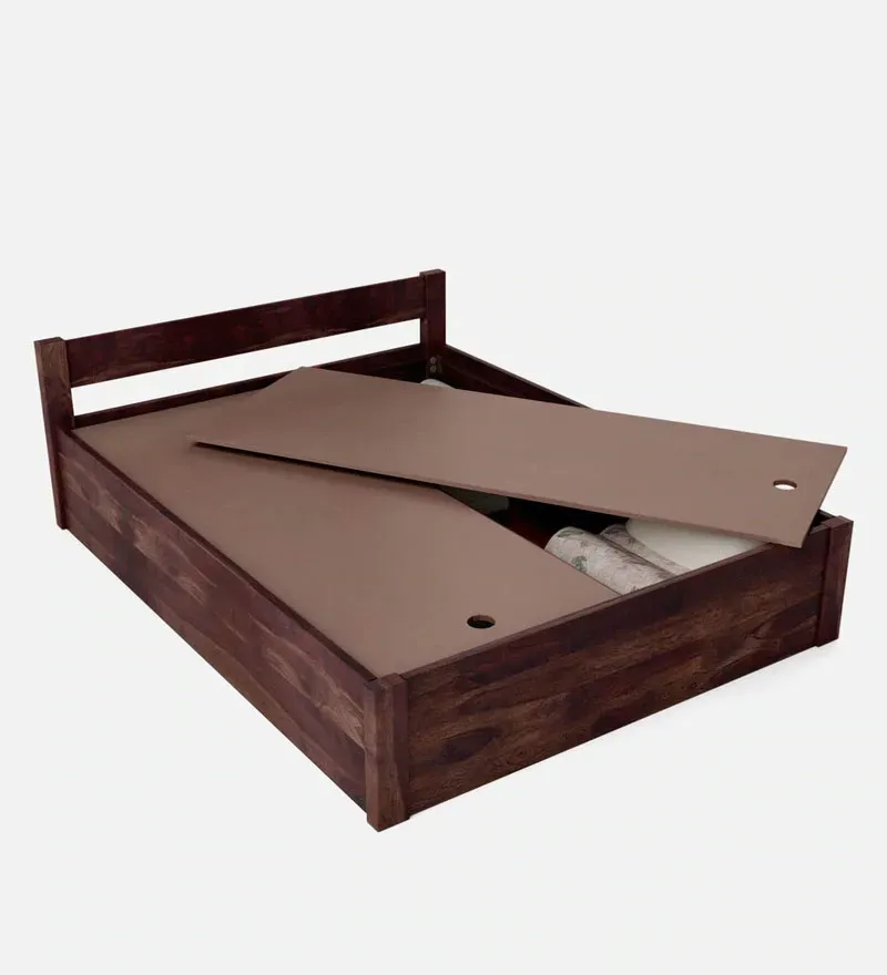 Enkel Sheesham Wood King Size Bed In Provincial Teak Finish With Box Storage.jpg6.webp