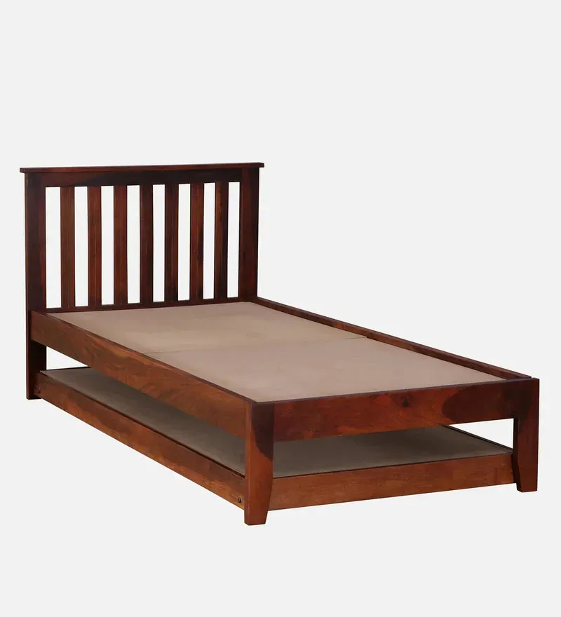 Eva Sheesham Wood Single Bed In Honey Oak Finish With Trundle.jpg3.webp