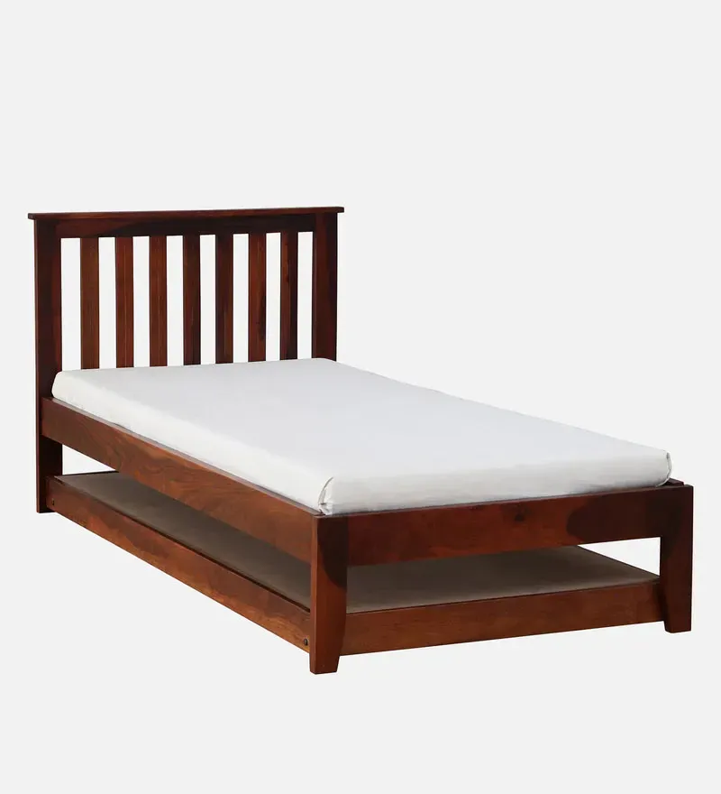Eva Sheesham Wood Single Bed In Honey Oak Finish With Trundle.jpg6.webp