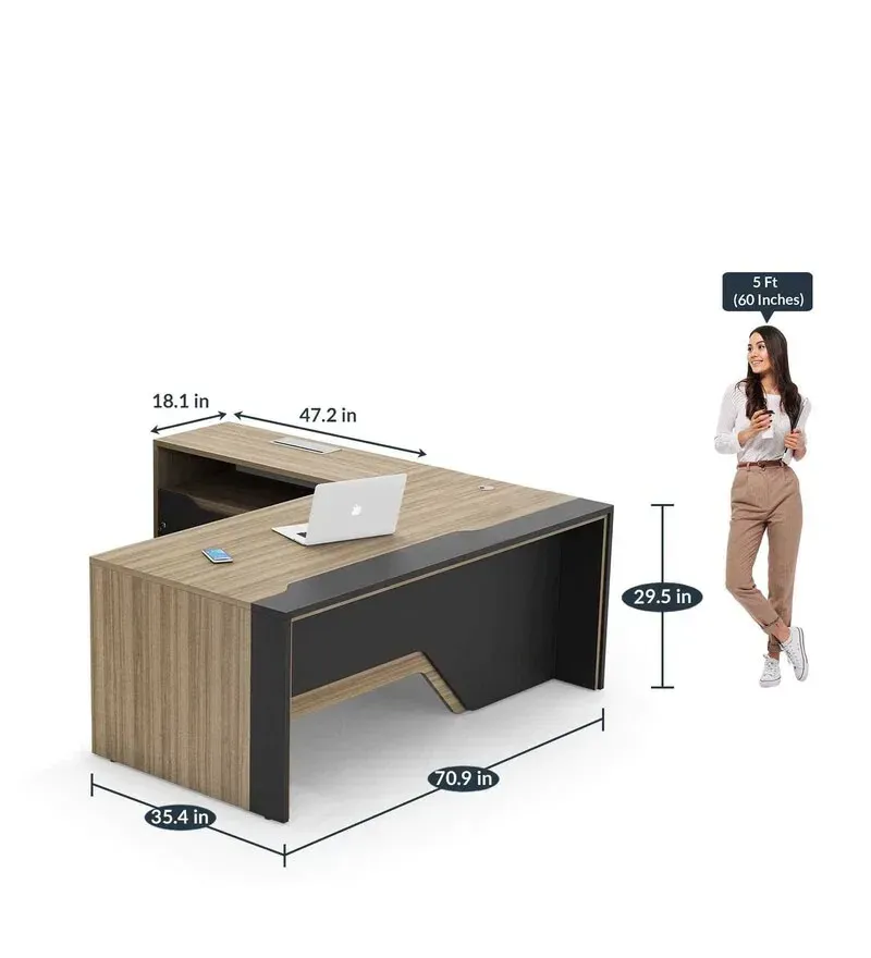 Executive Desk in Classic Cherry And Slate Grey Finish with Left Storage.jpg2.webp