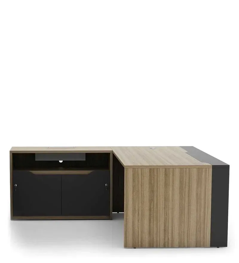 Executive Desk in Classic Cherry And Slate Grey Finish with Left Storage.jpg5.webp