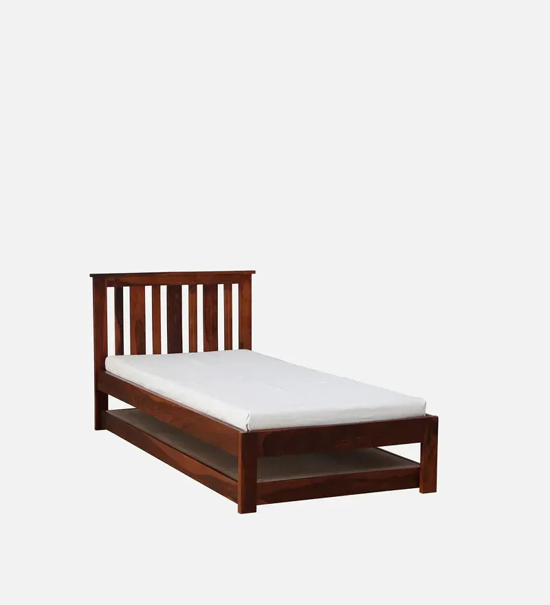 Freya Sheesham Wood Single Bed In Honey Oak Finish With Trundle.jpg2.webp