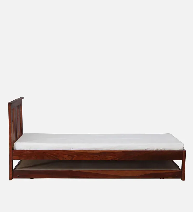 Freya Sheesham Wood Single Bed In Honey Oak Finish With Trundle.jpg4.webp